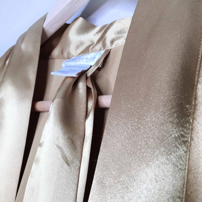 La Senza gold satin kimono robe housecoat - size OS