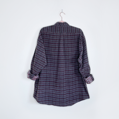 vintage lacoste plaid button down - size medium