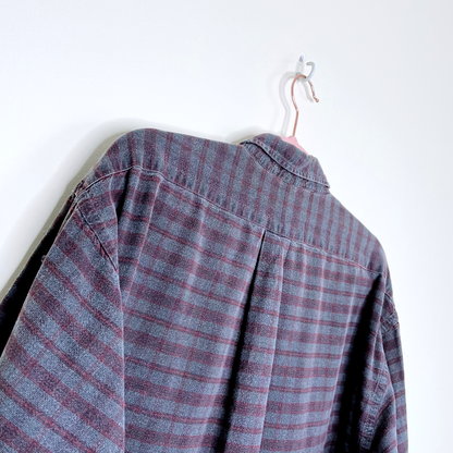 vintage lacoste plaid button down - size medium