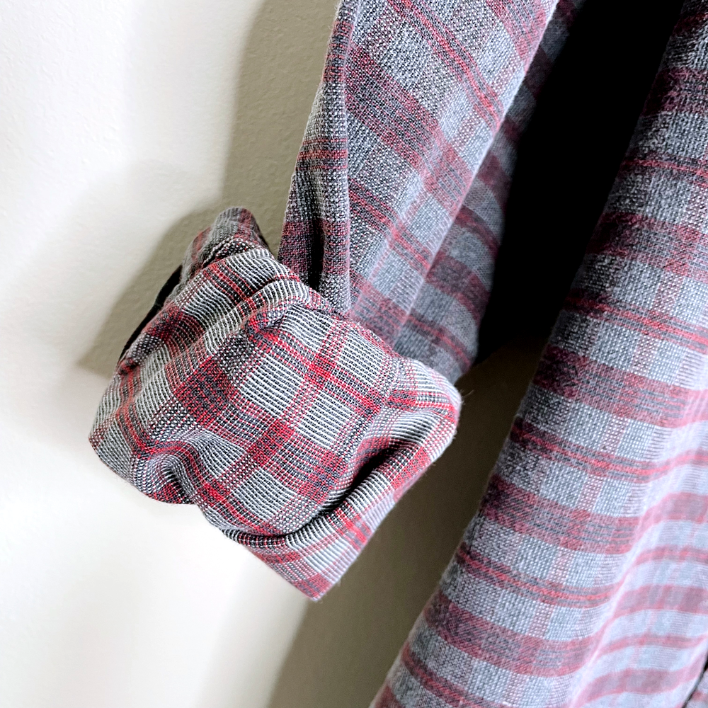 vintage lacoste plaid button down - size medium