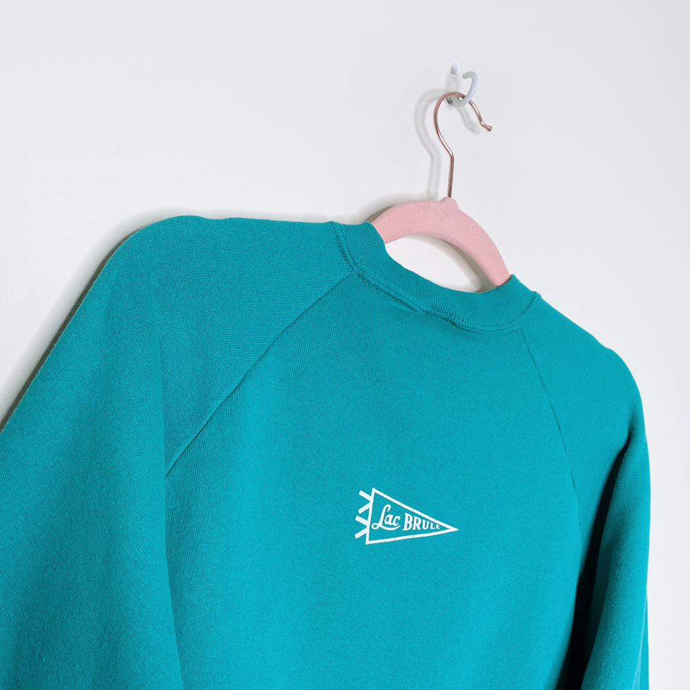 vintage 70s jerzees lac brule crewneck sweatshirt - size large