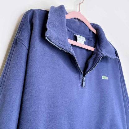 lacoste 1/4 zip stand up collar sweatshirt - size 8