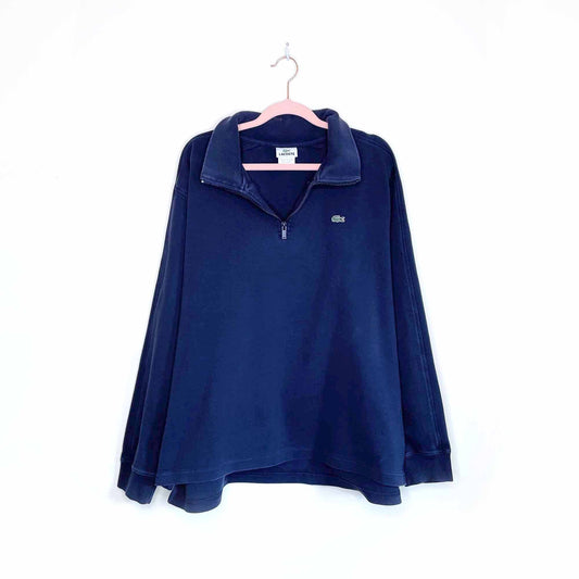 lacoste 1/4 zip stand up collar sweatshirt - size 8