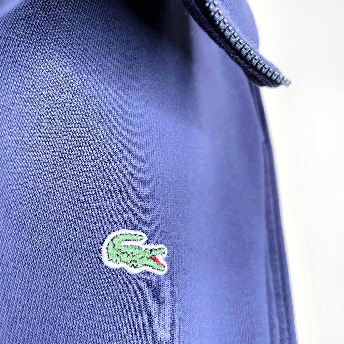 lacoste 1/4 zip stand up collar sweatshirt - size 8