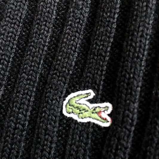 Lacoste chunky rib v-neck wool sweater - size 40