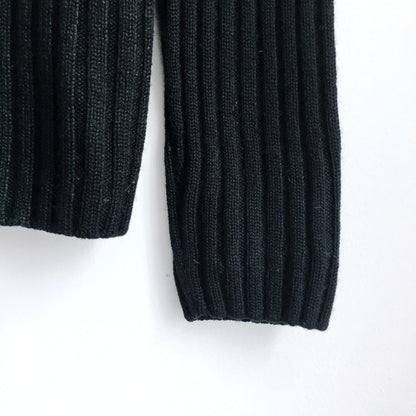 Lacoste chunky rib v-neck wool sweater - size 40