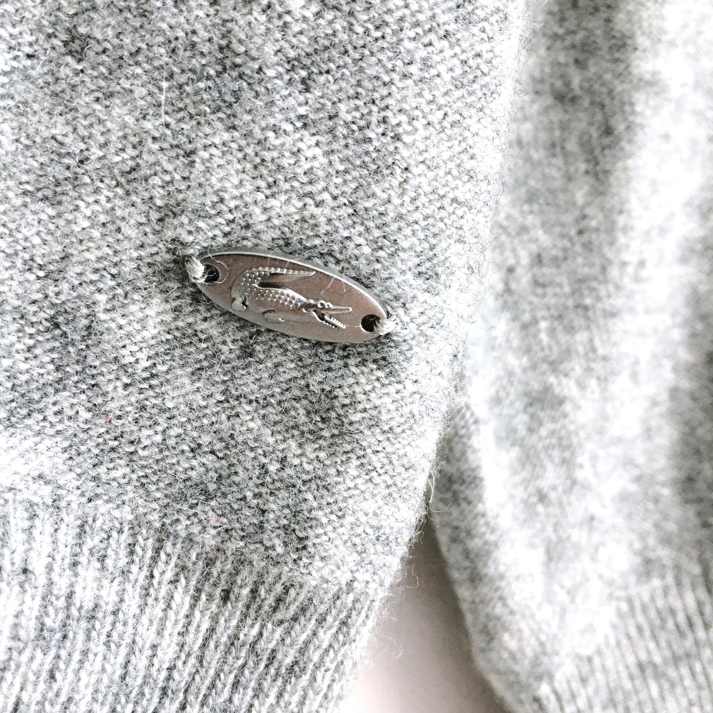 Lacoste cashmere-blend cable knit sweater - size 38