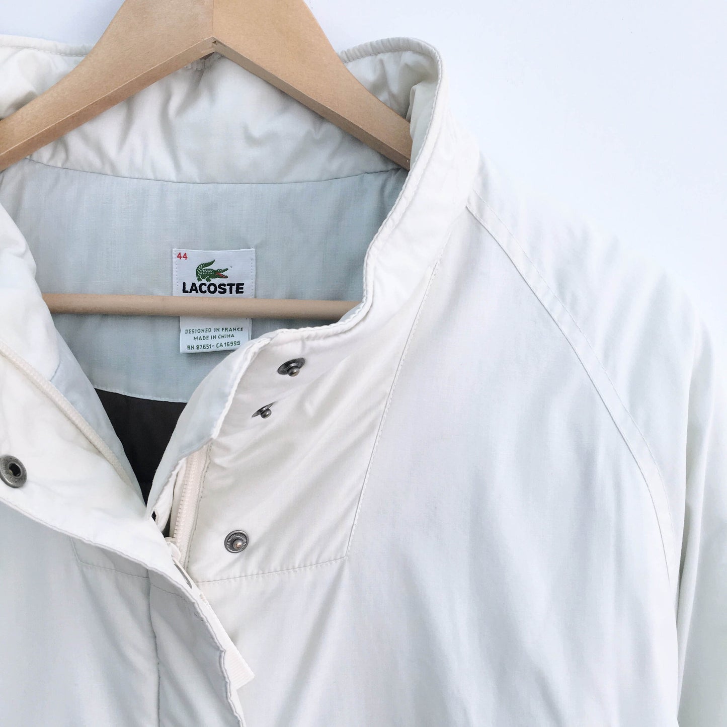Lacoste White Parka - size 44