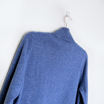 lafayette 148 blue 100% cashmere turtleneck - size medium