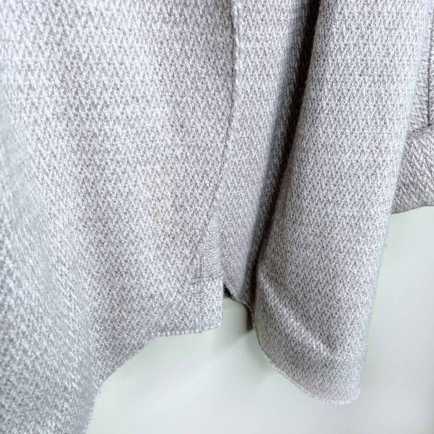 lafayette 100% wool open shawl neck oatmeal cardigan - size 2x