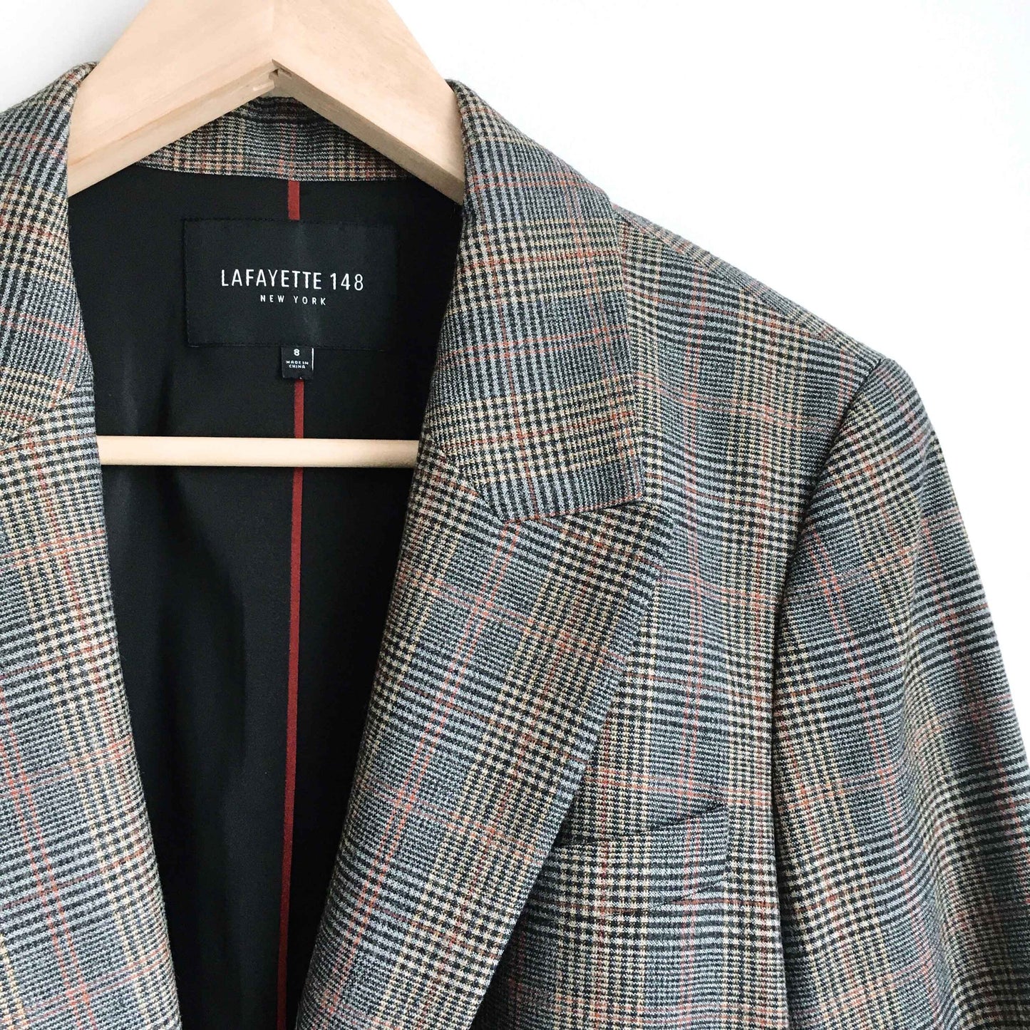 Lafayette 148 York heather glen wool blazer - size 8