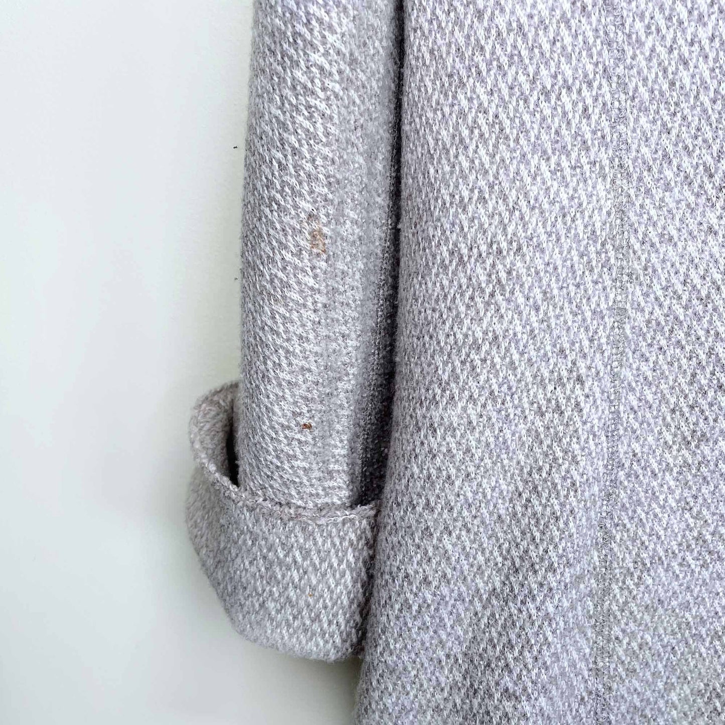 lafayette 100% wool open shawl neck oatmeal cardigan - size 2x