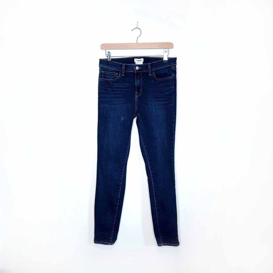 l'agence mid-rise dark wash skinny jeans - size 28