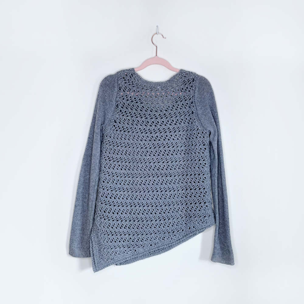 helmut lang wool-cashmere asymmetrical hem sweater - size small