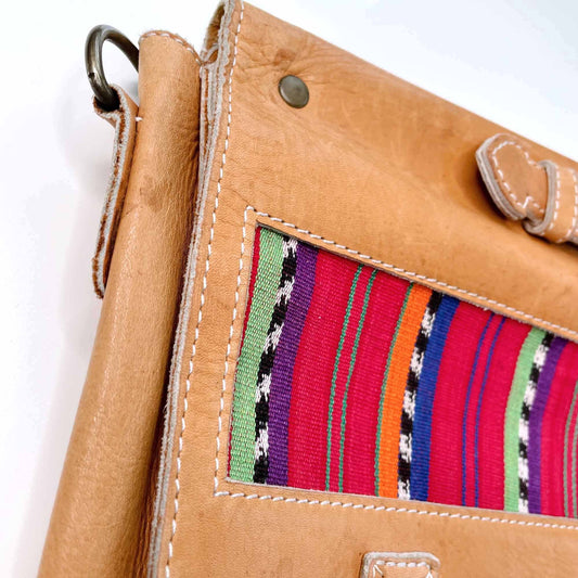 vintage macasa nicaragua leather boho laptop briefcase