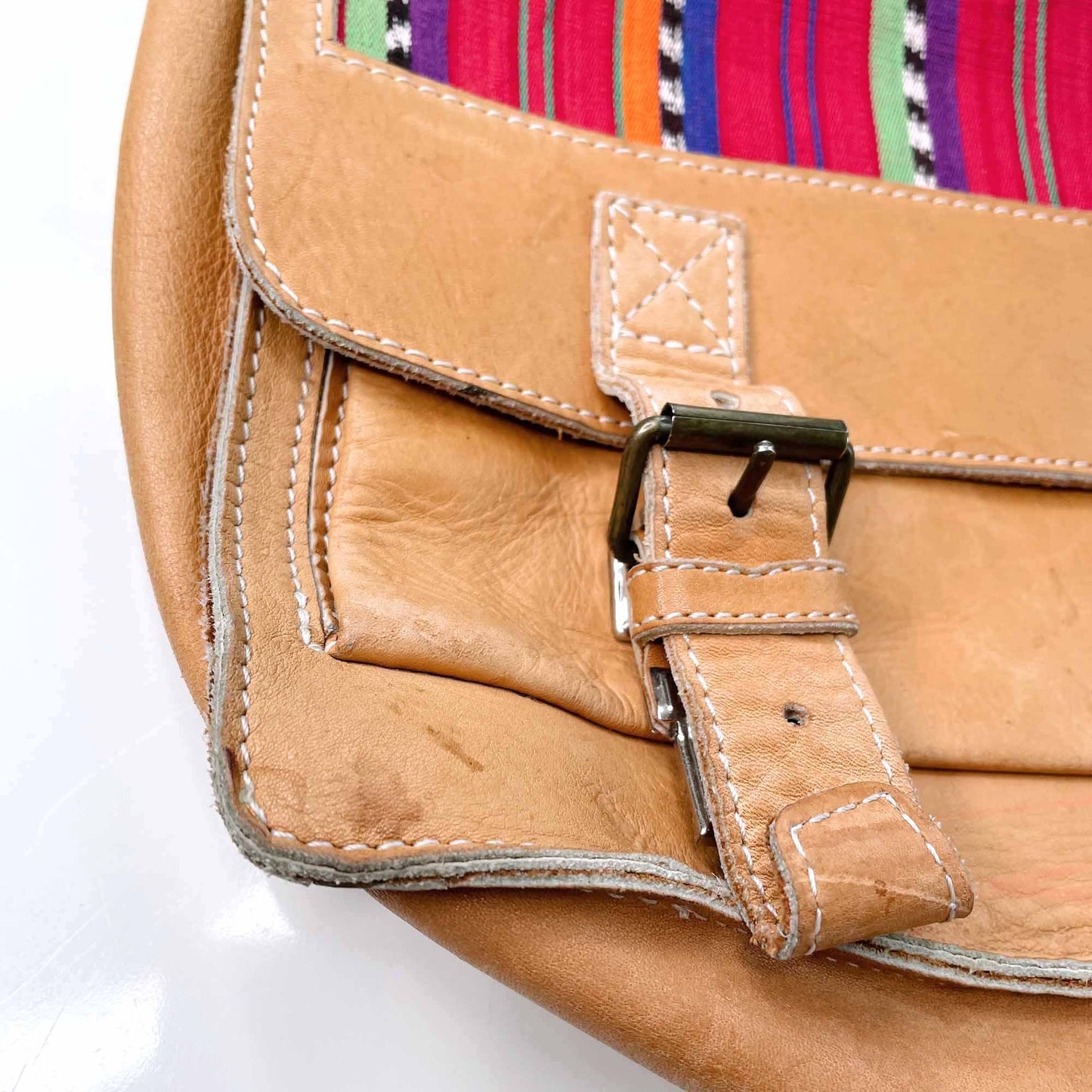 vintage macasa nicaragua leather boho laptop briefcase