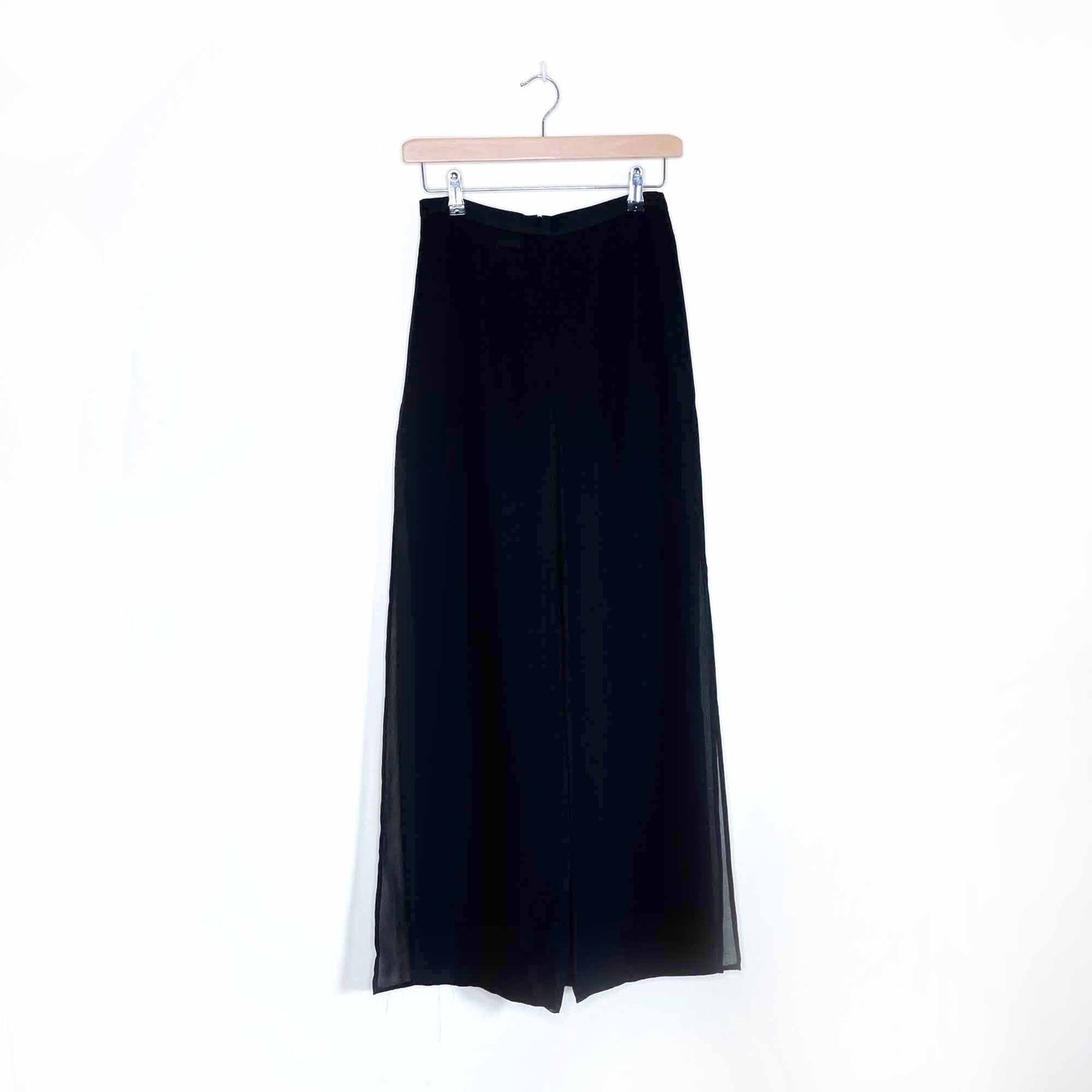 vintage laura ultra high rise chiffon layer wide leg dress pants - size 4