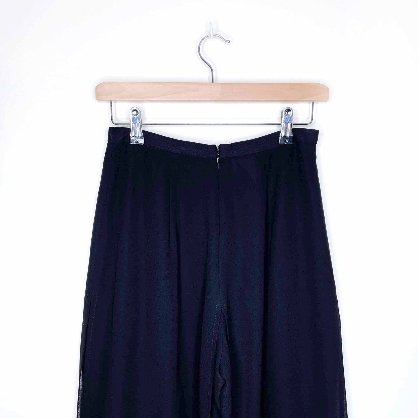 vintage laura ultra high rise chiffon layer wide leg dress pants - size 4