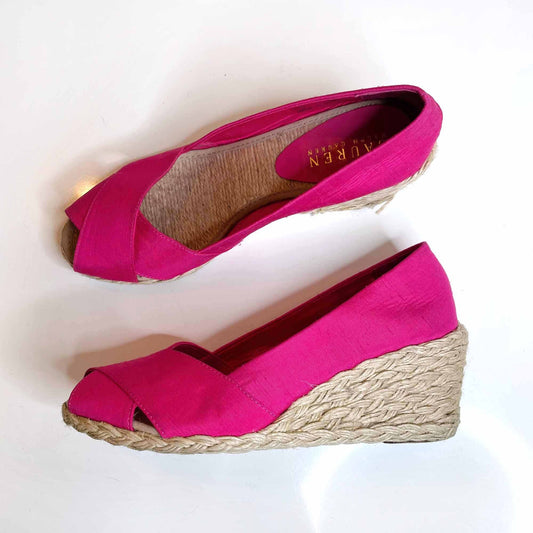 Lauren Ralph Lauren Cecelia wedge espradilles - size 7