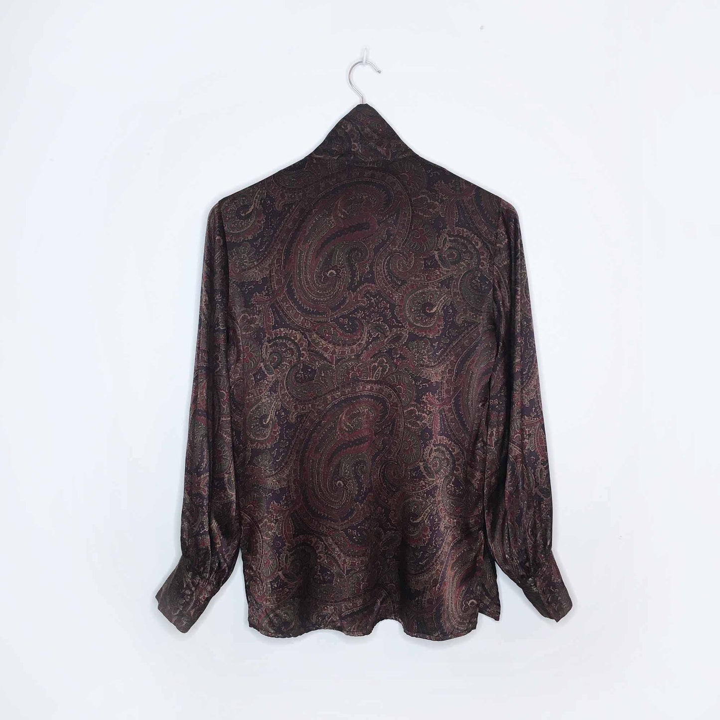 Lauren Ralph Lauren silk paisley high neck blouse - size Small Petite