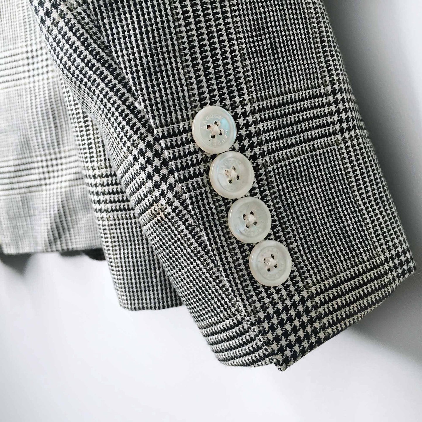 Lauren Ralph Lauren houndstooth wool-linen blazer - size 20W