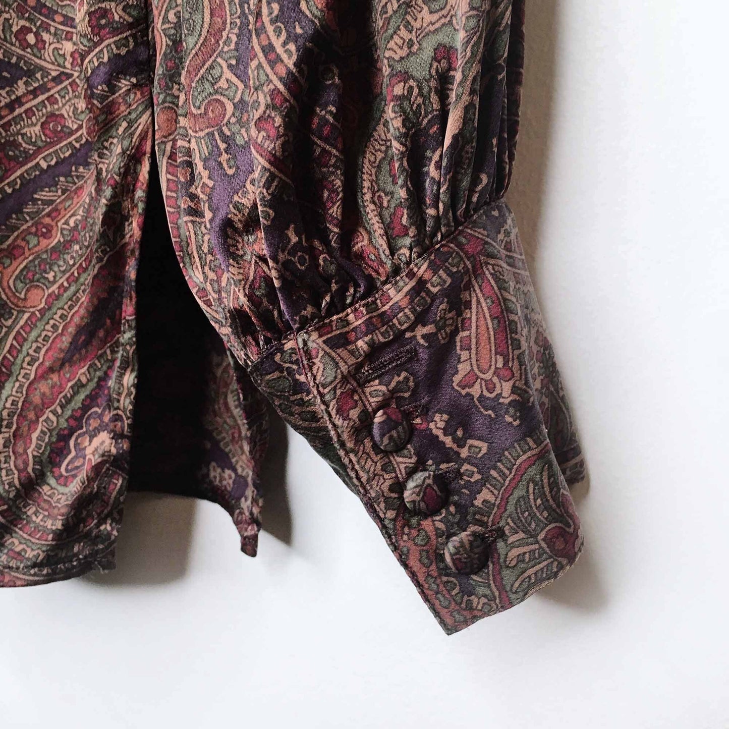 Lauren Ralph Lauren silk paisley high neck blouse - size Small Petite
