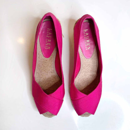 Lauren Ralph Lauren Cecelia wedge espradilles - size 7