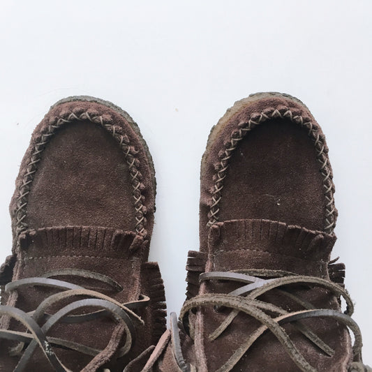 Laurentien Chief Suede Moccasins - size 7