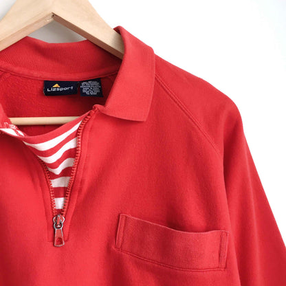 Vintage Liz Claiborne 1/4 zip collared sweatshirt - size Medium