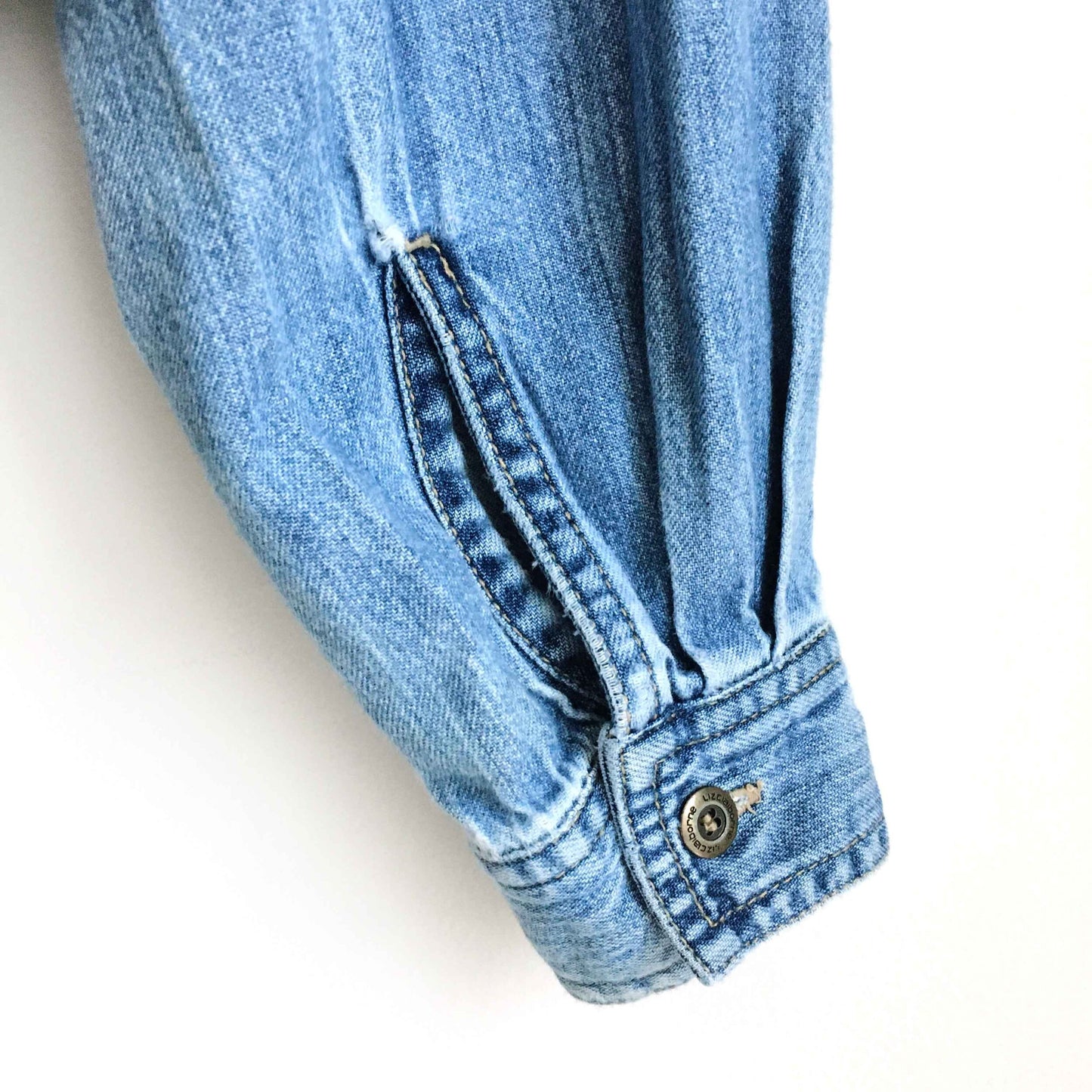 Vintage Liz Claiborne cropped denim button down - size 4
