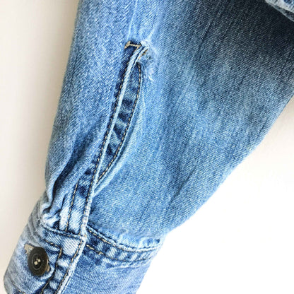 Vintage Liz Claiborne cropped denim button down - size 4