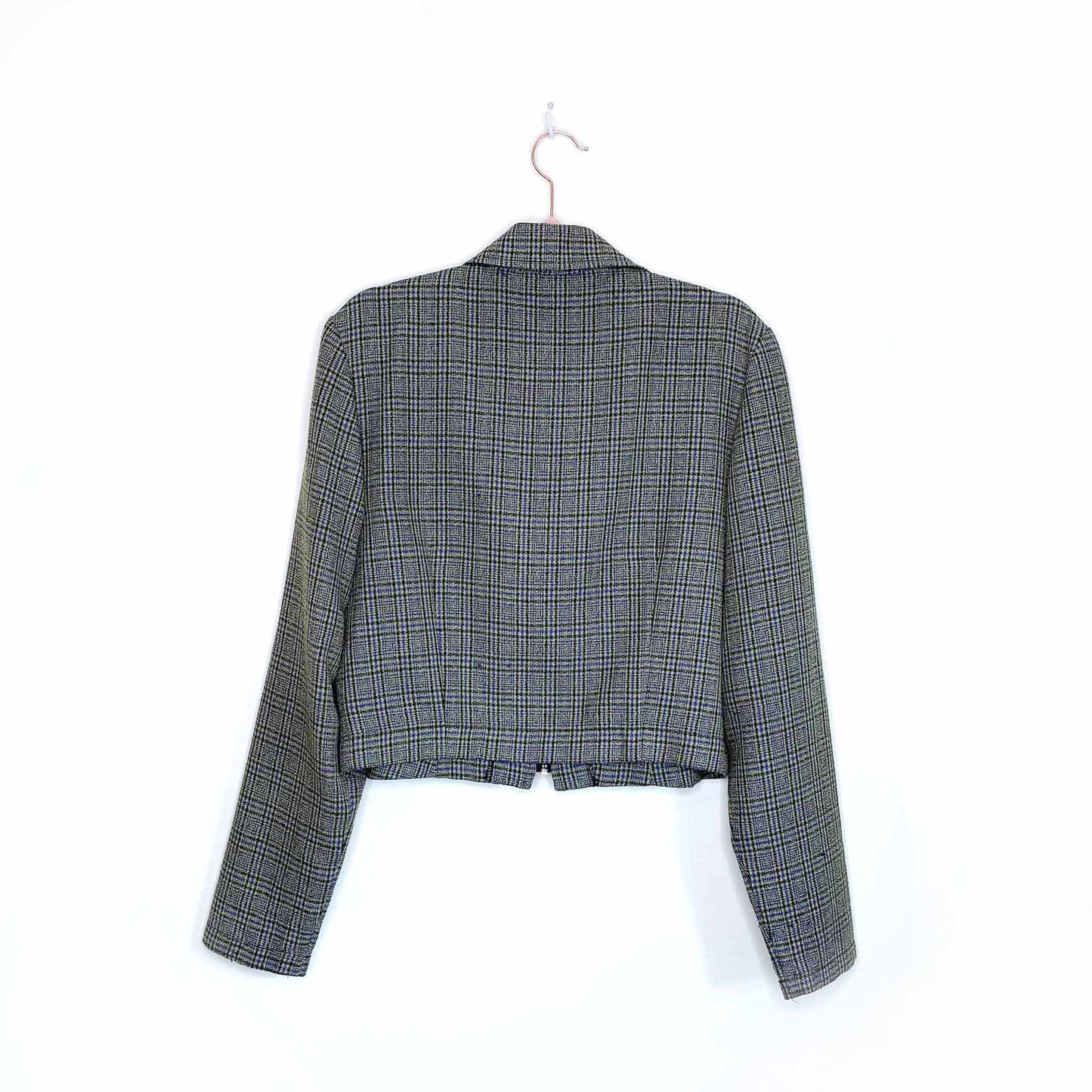 vintage y2k le chateau clueless plaid cropped jacket - size medium