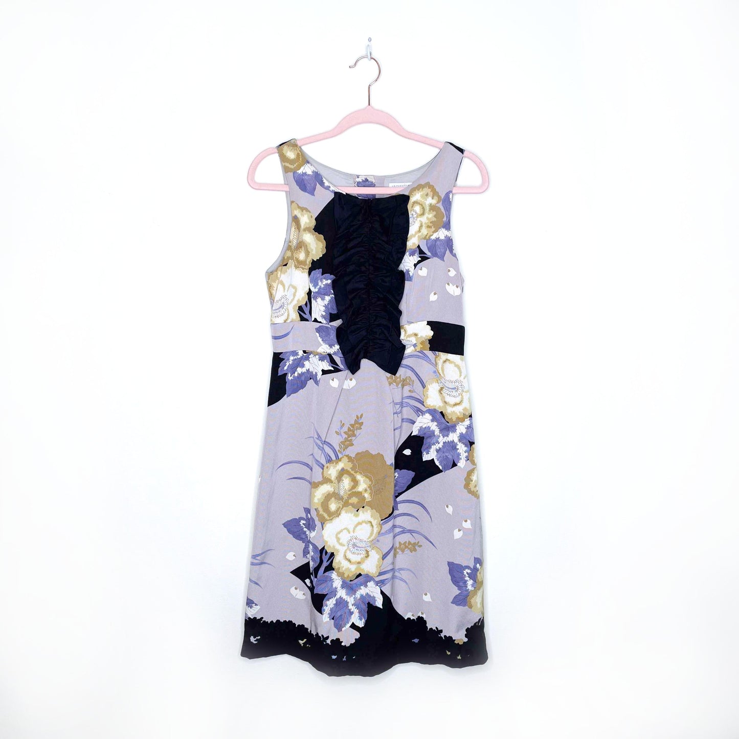 leifsdottir quarry lake silk floral ruffled dress with cutout back - size 4