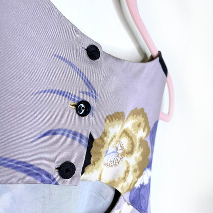 leifsdottir quarry lake silk floral ruffled dress with cutout back - size 4