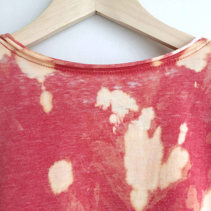 Legacy bleach tie dye burnout v-neck tee - size xl