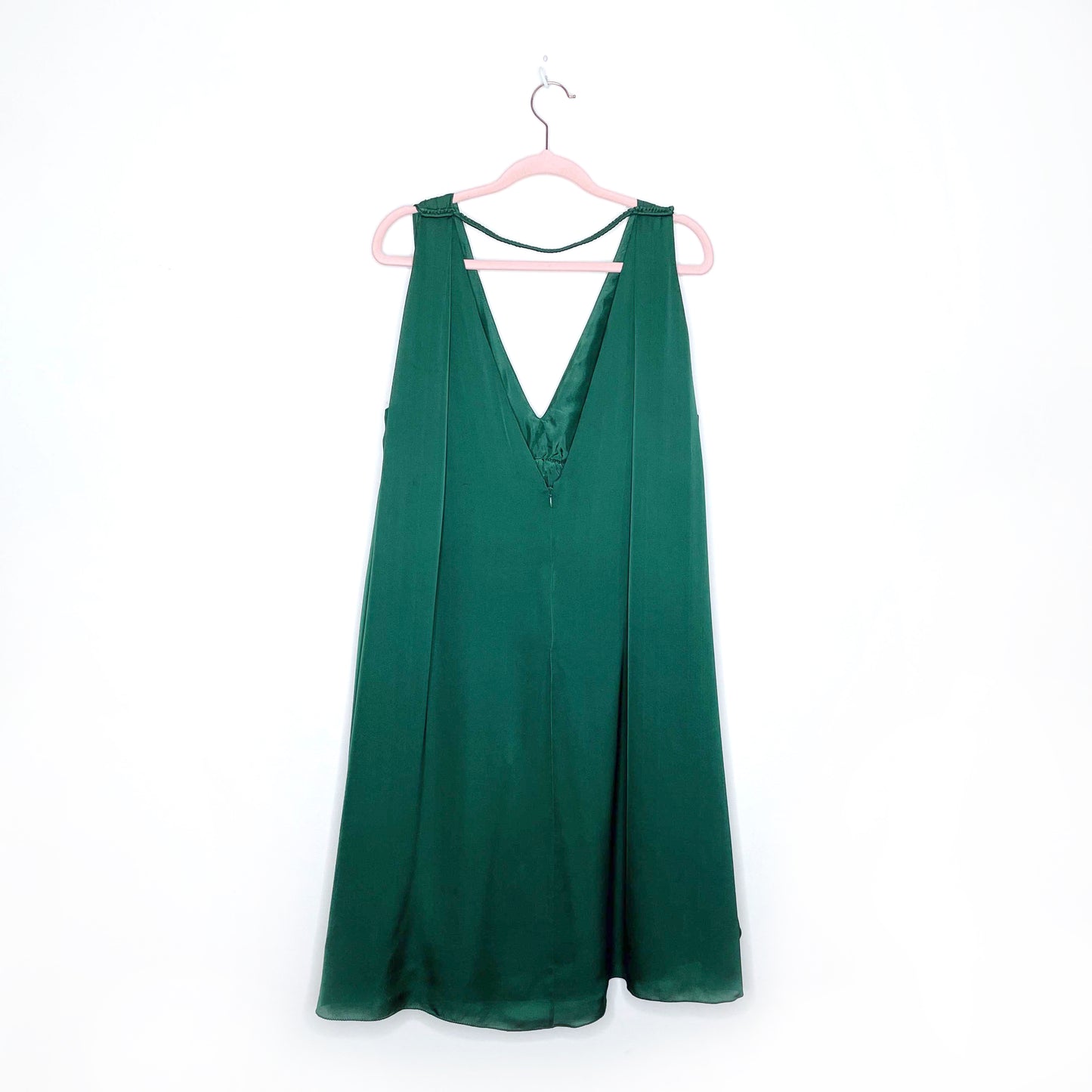 leon max special edition green silk goddess dress - size 10
