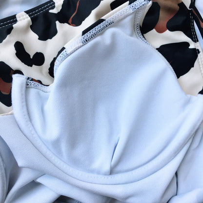 NWOT Nancy Lay one piece leopard swim suit - size Small