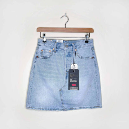 levi's high rise deconstructed denim skirt - size 25