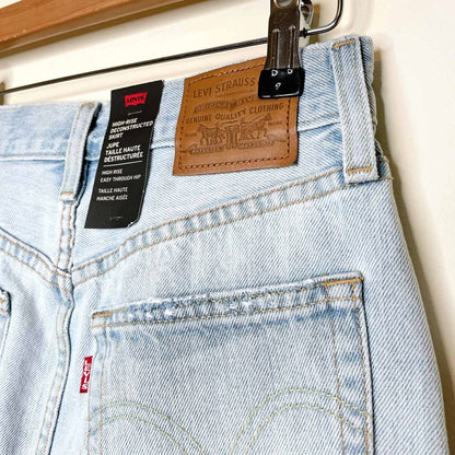 levi's high rise deconstructed denim skirt - size 25