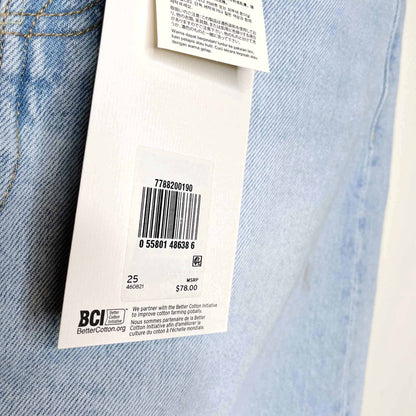 levi's high rise deconstructed denim skirt - size 25