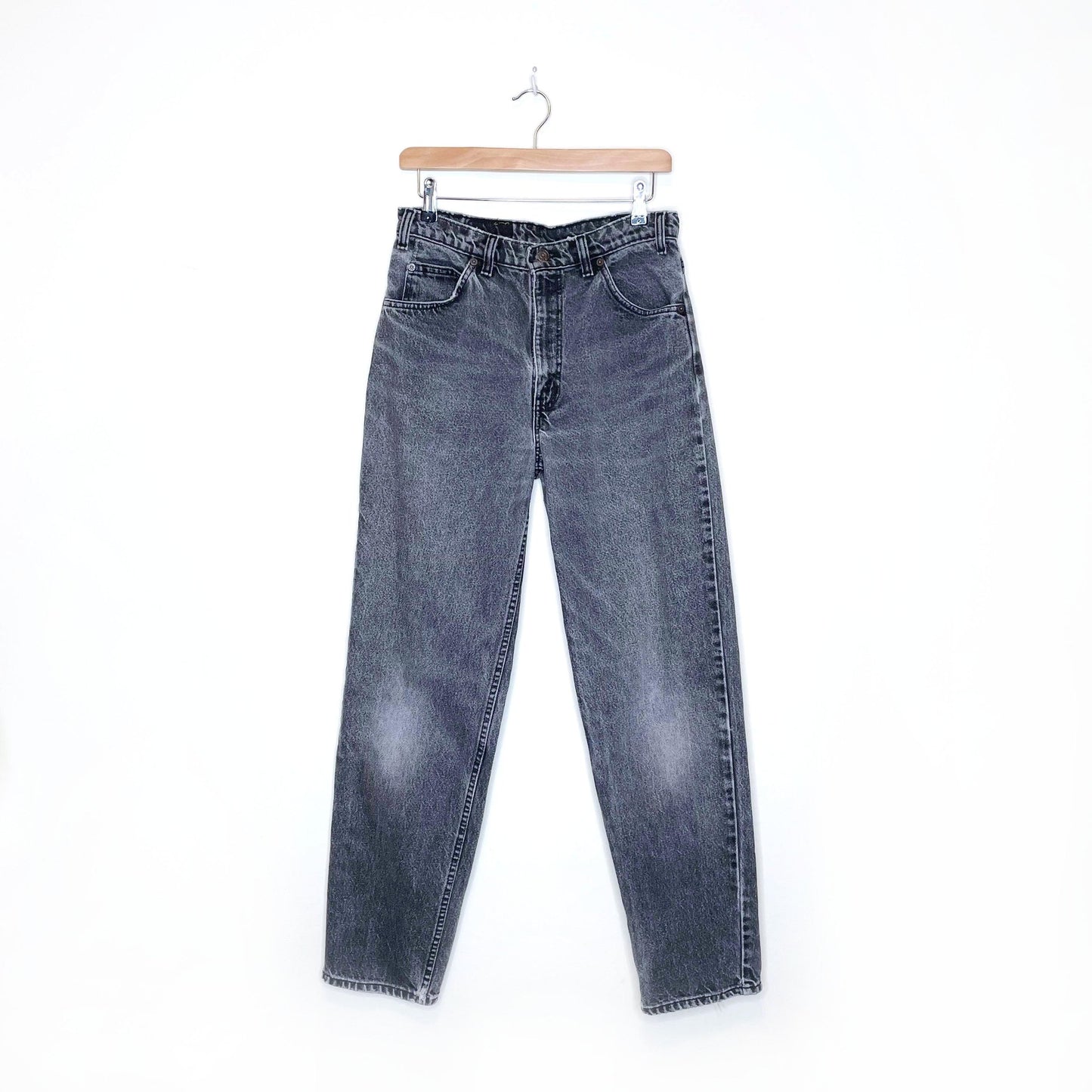 vintage 90's levi's orange tab 634 faded black jeans - size 31M / 28W
