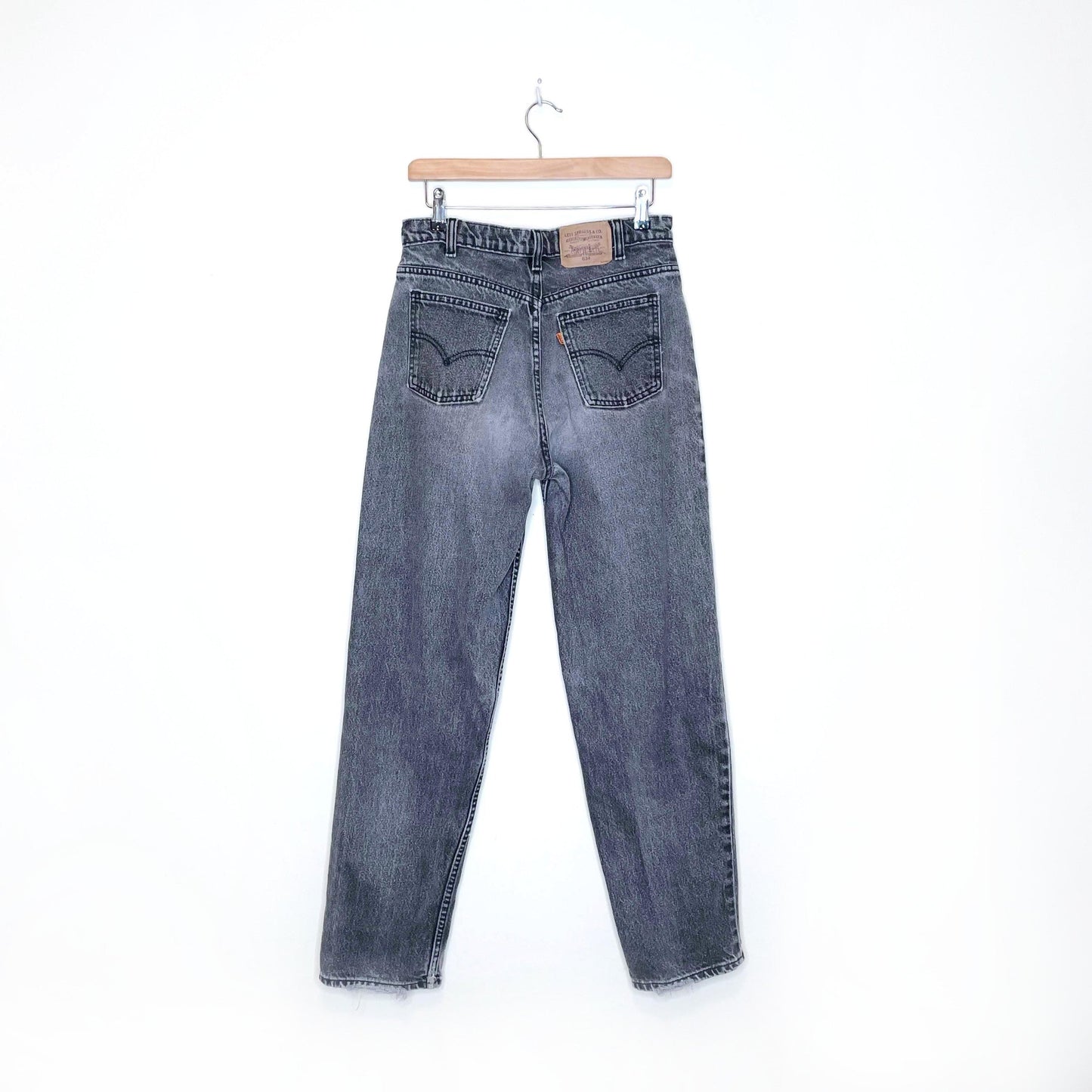 vintage 90's levi's orange tab 634 faded black jeans - size 31M / 28W
