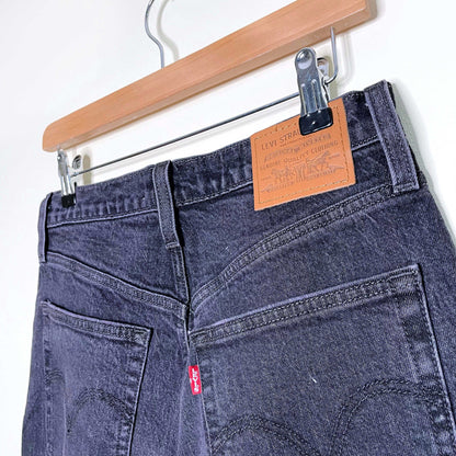 levi's black ribcage straight ankle jeans - size 29R
