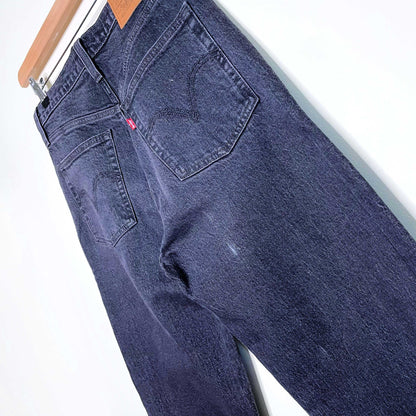 levi's black ribcage straight ankle jeans - size 29R