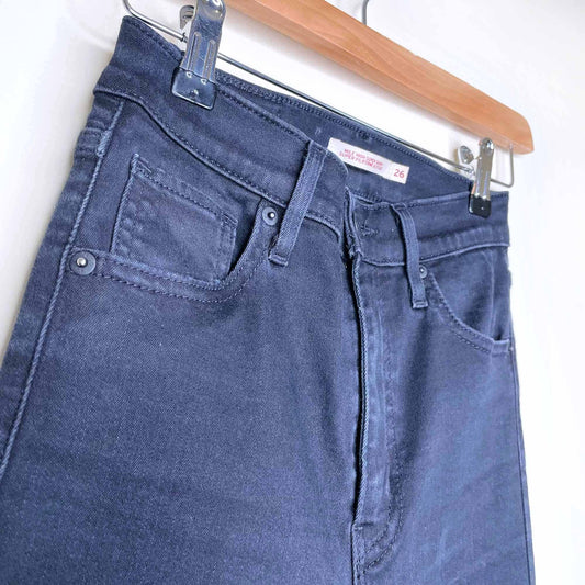 levi's mile high super skinny in black - size 26