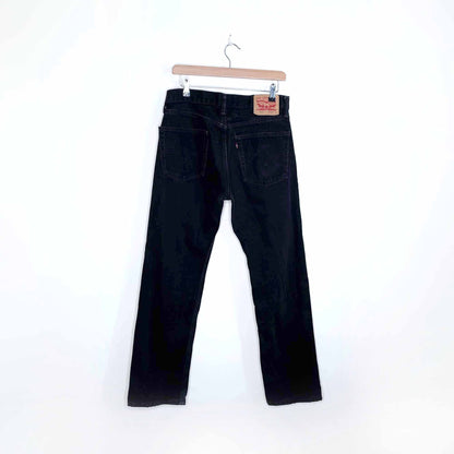 levi's mens black 505 straight regular fit jeans - size 33