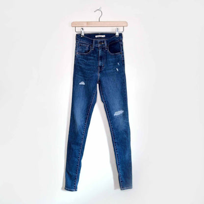 levi's mile high super skinny medium wash - size 24