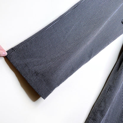 libé workshop striped belted pleated high rise trousers - size small