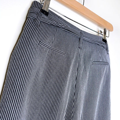 libé workshop striped belted pleated high rise trousers - size small