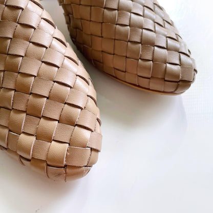 liberté bondi cream woven heeled mule - size 8